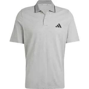 adidas ESSENTIALS PIQUÉ SMALL LOGO Pánske tričko, sivá, veľkosť XXL