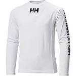 Helly Hansen WATERWEAR RASHGUARD UPF 50+ Juniorské tričko do vody, biela, veľkosť