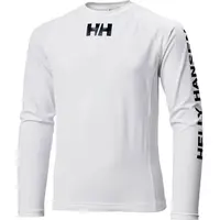Helly Hansen WATERWEAR RASHGUARD UPF 50+ Juniorské tričko do vody, biela, veľkosť