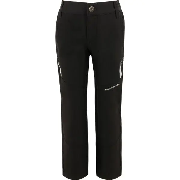 ALPINE PRO KILETO Detské nohavice, čierna, veľkosť 116-122