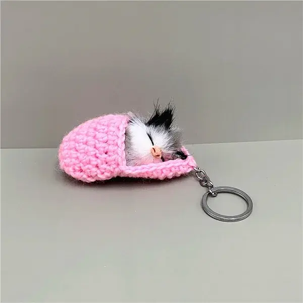 Cute Sleepy Cat Keychain