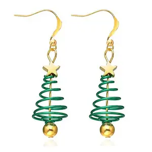 Christmas Theme Alloy Plastic Dangle Earrings