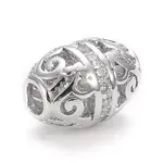 Brass Micro Pave Clear Cubic Zirconia Beads