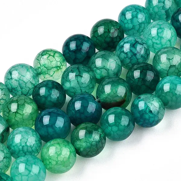 Natural Dragon Veins Agate Beads Strands
