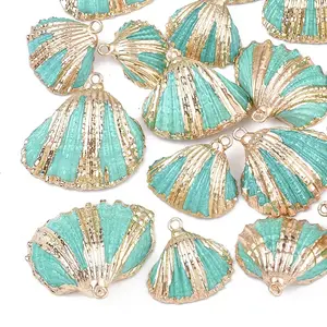 Spray Paint & Electroplate Sea Shell Pendants