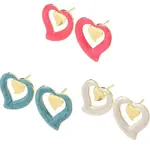 Brass Enamel Stud Earrings