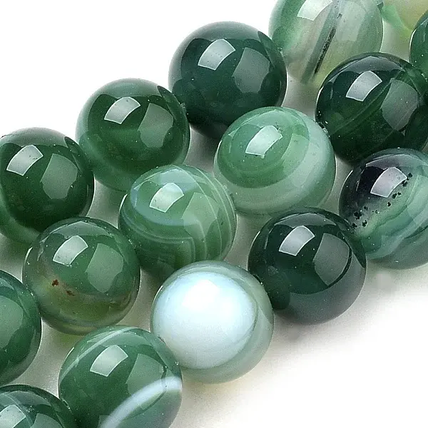Natural Striped Agate/Banded Agate Beads Strands