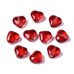 Transparent Spray Painted Glass Beads