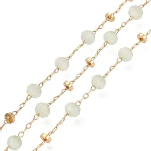 Handmade Brass & Glass Beaded Chains