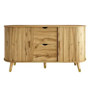 Urban Meuble SIDEBOARD V dekoru dřeva se 2 zásuvkami a otevřenými policemi