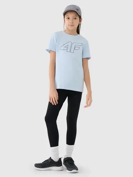 Dívčí pletené legíny 4f černá 134