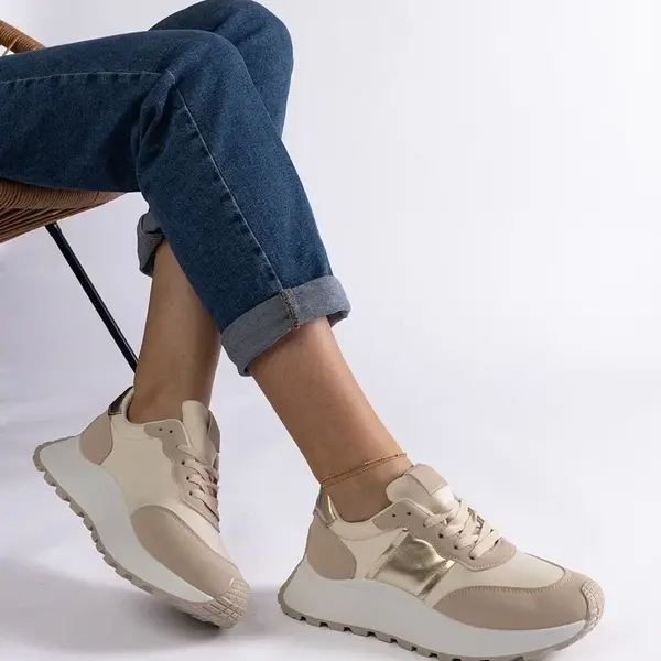 Gemre Beige platform sneakers Cremorna
