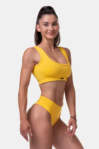 Dámské plavky Nebbia Miami sporty bikini - top 554 yellow S
