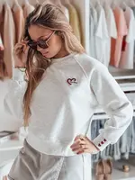 Dámská oversize mikina s výšivkou srdce