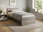Posteľ ELISA 90 x 200 cm, dub lanýžový Rošt: Bez roštu, Matrac: Matrac COCO MAXI 20 cm