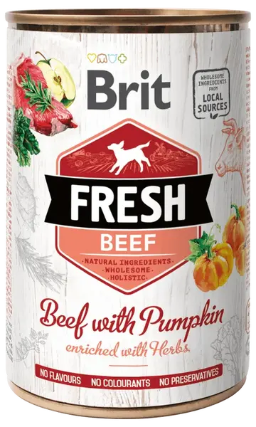 Konzerva Brit Fresh Beef with Pumpkin 400g