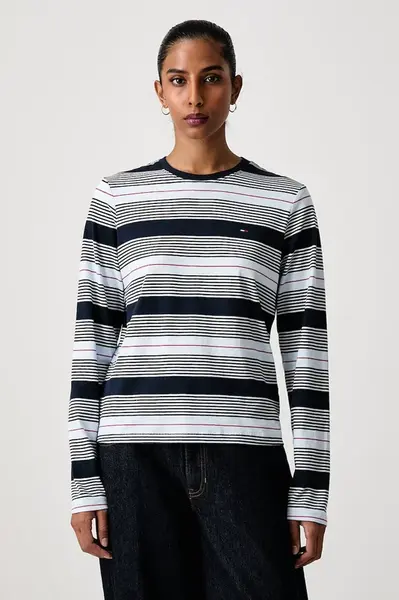Tommy Jeans  tričko s dlouhým rukávem dámské bavlněné