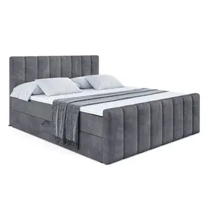 ALTDECOR AMERICKÁ postel OTTA-Z – 180 × 200 cm – H4 – tmavě šedá