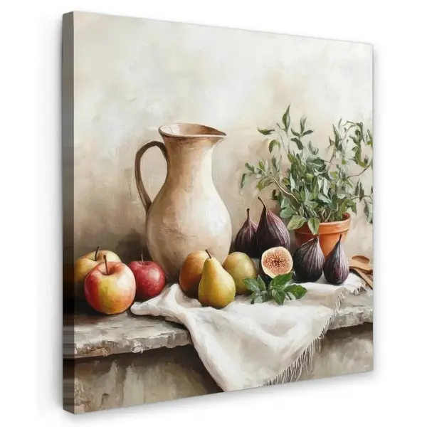 MuchoWow OBRAZ NA PLÁTNĚ Ovoce - Byliny - Venkov 50x50 cm