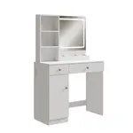Vicco TOALETNÍ STOLEK Silvia, Bílá, 90 cm se zrcadlem LED