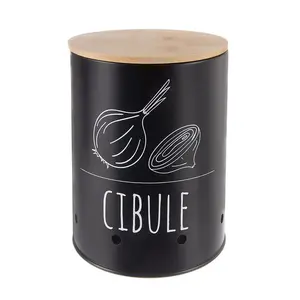 Kulatá plechová dóza CIBULE Black