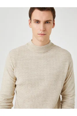 Koton Knitwear Sweater Half Turtleneck Slim Cut