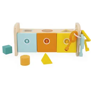 Janod Shape Sorter Box with Keys aktivity vkládačka 18m+ 1 ks