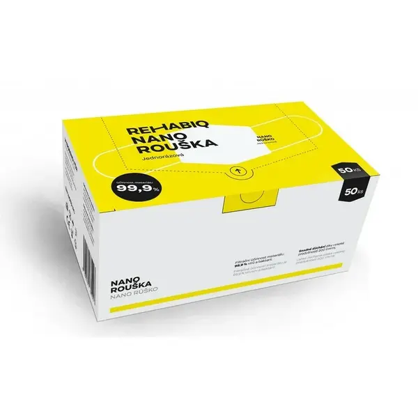 REHABIQ České jednorázové nano roušky s účinností 12 hodin 50 ks