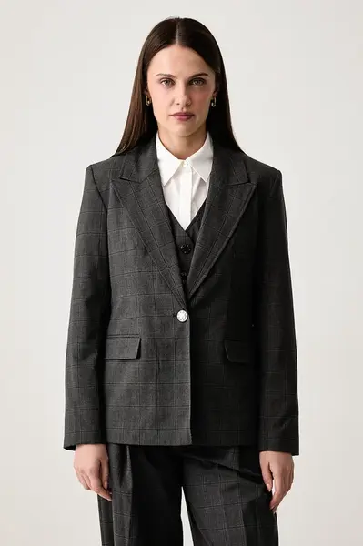 DKNY  jednořadé sako dámské s viskózou