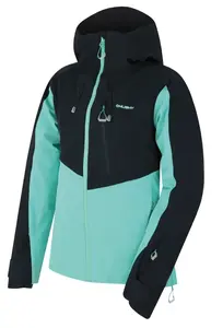 Husky Mistral L M, black blue/turquoise Dámská lyžařská bunda