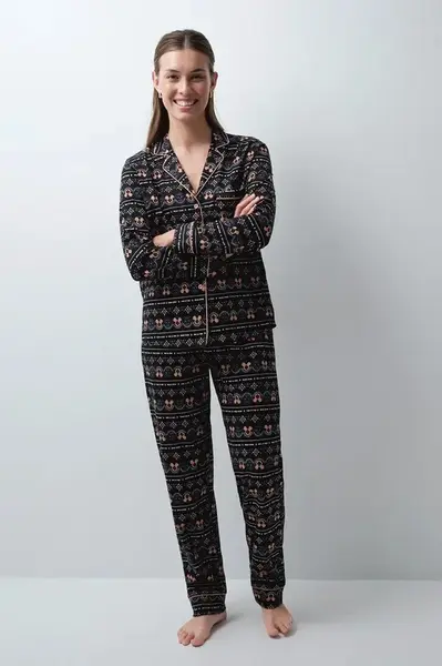 women'secret  dvoudílné pyžamo dámské bavlněné