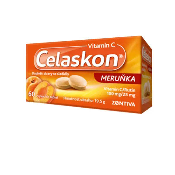 CELASKON Vitamín C 100 mg meruňka 60 tablet