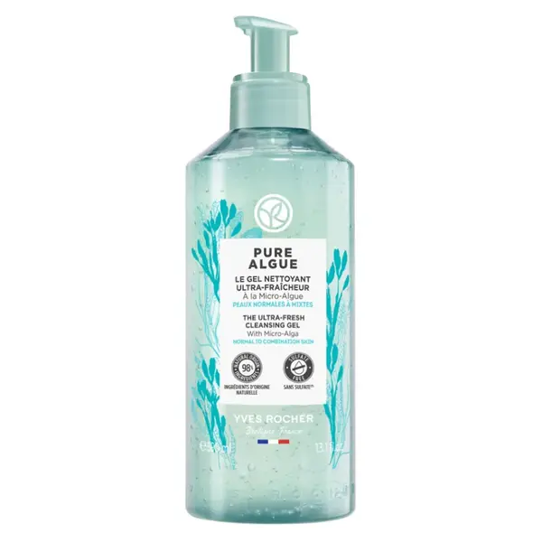 YVES ROCHER Pure Algue Svěží čisticí gel 390 ml