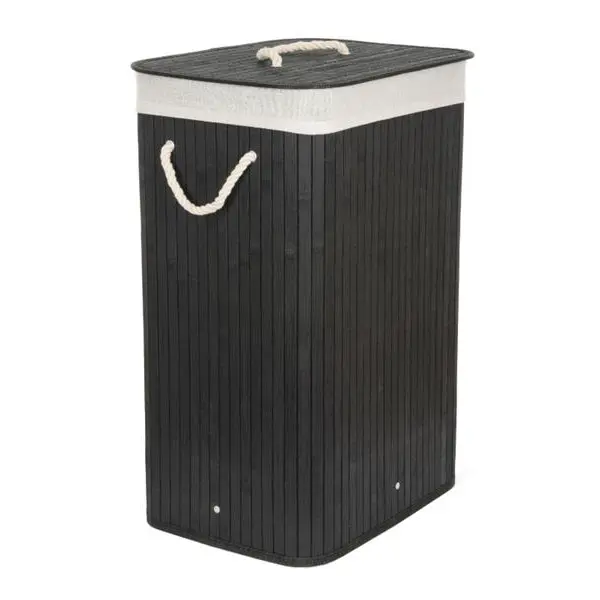 Koš prádelní G21 Bambus 72l Black