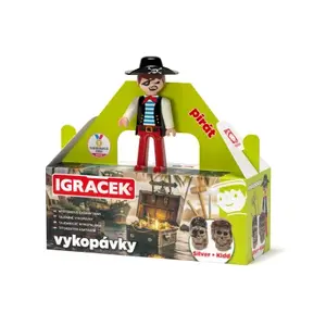 Igráček Pirát - figurka s vykopávkami lebek Silvera a Kidda