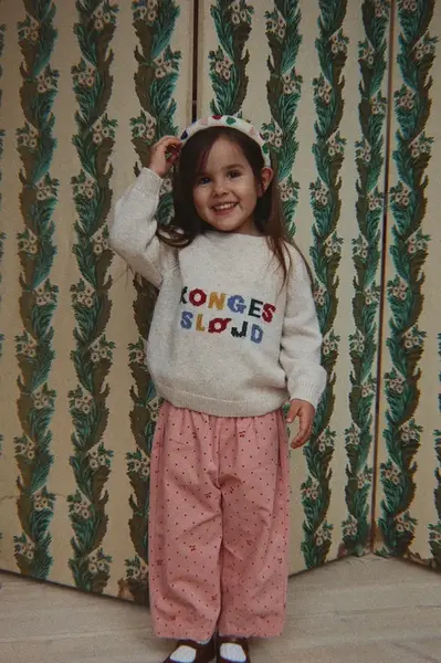 Konges Sløjd  rovné kalhoty dětské bavlněné MARLO PANTS GOTS