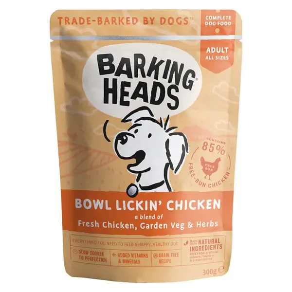 BARKING HEADS Bowl Lickin’ Chicken kapsička pro psy 300 g