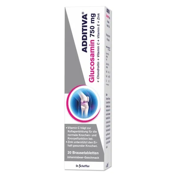 ADDITIVA Glukosamin 750 mg 20 šumivých tablet