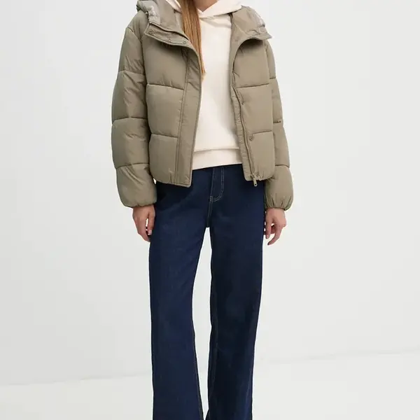 Bunda Calvin Klein Jeans dámská, zelená barva, zimní, J20J224112