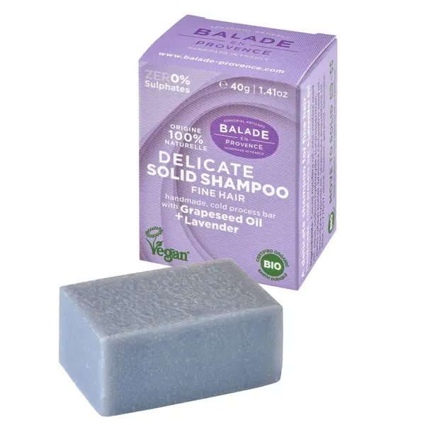 Balade en Provence Posilující tuhý šampon pro jemné vlasy BIO Levandule 40 g