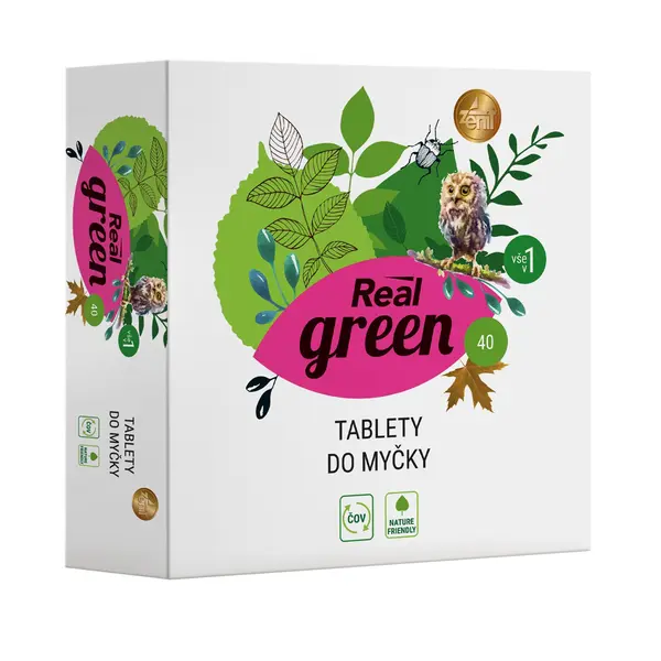 Real green Tablety do myčky 40 ks