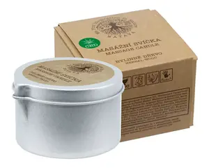 Natava Masážní svíčka Bylinné dřevo + CBD 60 g