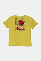 Dětské bavlněné tričko United Colors of Benetton zelená barva, s potiskem, 3I1XG10IJ