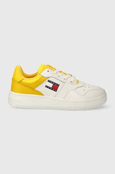 Kožené sneakers boty Tommy Jeans TJW RETRO BASKET ESS
