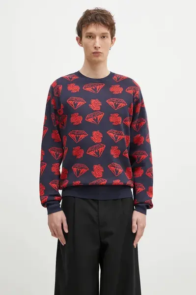 Svetr z vlněné směsi Billionaire Boys Club Diamonds & Dollars Knitted Jumper