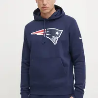 Mikina Nike New England Patriots pánská, tmavomodrá barva, s kapucí, s potiskem, NKDK-41S-8K-N09