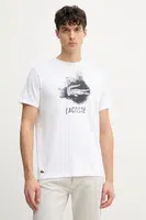 Tričko Lacoste bílá barva, s potiskem, TH8917