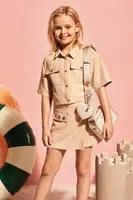 Dětská halenka Michael Kors béžová barva, hladká, R30331