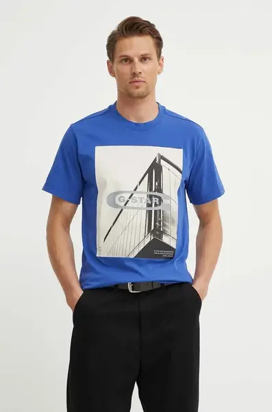 Bavlněné tričko G-Star s potiskem, D24683-C372