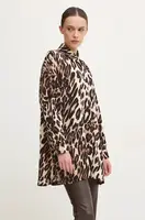 Košile Answear.LAB dámská, hnědá barva, relaxed, s klasickým límcem